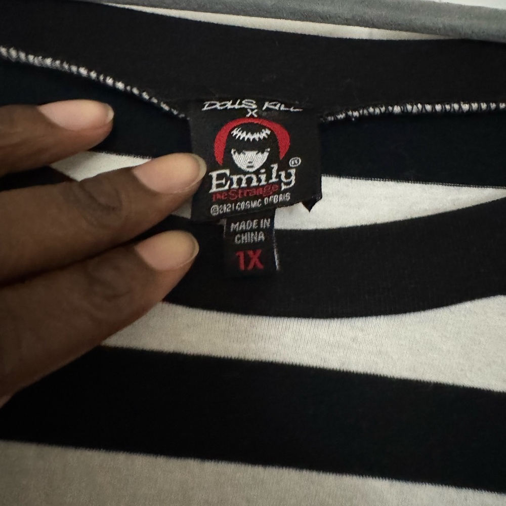 Dolls Kill, Emily The Strange graphic T-shirt dress. - Picture 2 of 2